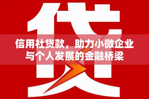 莱山信用社贷款，助力小微企业与个人发展的金融桥梁