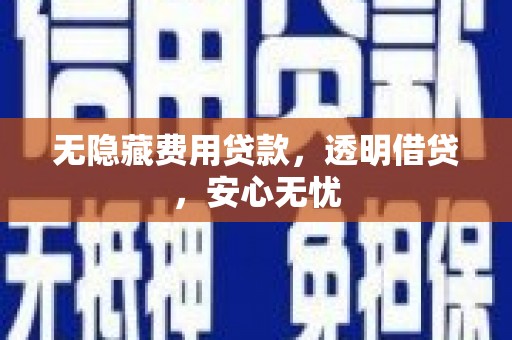 莱山无隐藏费用贷款，透明借贷，安心无忧