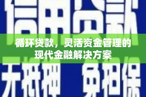莱山循环贷款，灵活资金管理的现代金融解决方案