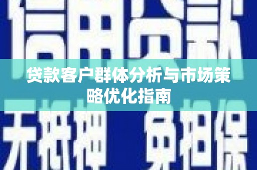 莱山贷款客户群体分析与市场策略优化指南