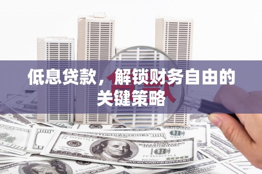 莱山低息贷款，解锁财务自由的关键策略