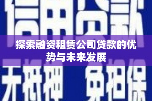 莱山探索融资租赁公司贷款的优势与未来发展