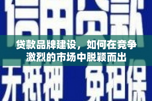 莱山贷款品牌建设，如何在竞争激烈的市场中脱颖而出
