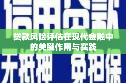 莱山贷款风险评估在现代金融中的关键作用与实践