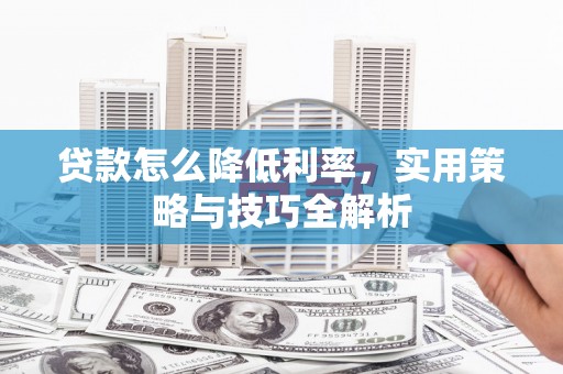 莱山贷款怎么降低利率，实用策略与技巧全解析
