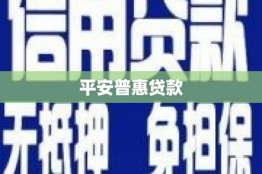 莱山平安普惠贷款