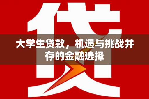 莱山大学生贷款，机遇与挑战并存的金融选择