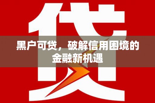 莱山黑户可贷，破解信用困境的金融新机遇