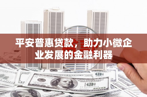 莱山平安普惠贷款，助力小微企业发展的金融利器