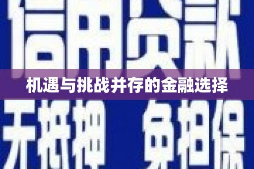 莱山机遇与挑战并存的金融选择