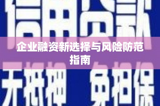 莱山企业融资新选择与风险防范指南